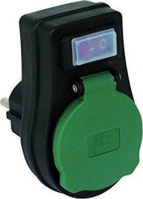 Rev Adapter W. Switch Ip44 Black-Green