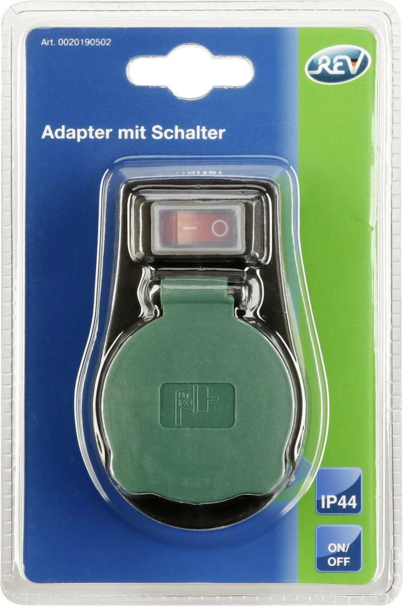 Rev Adapter W. Switch Ip44 Black-Green
