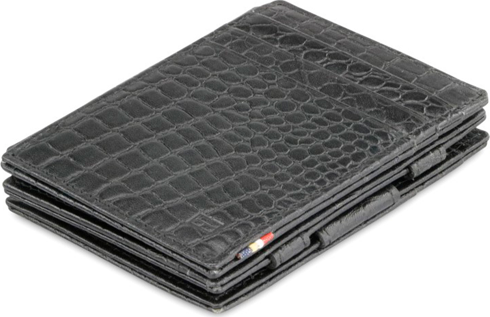 Garzini Magistrale Wallet - Croco - Μαύρο