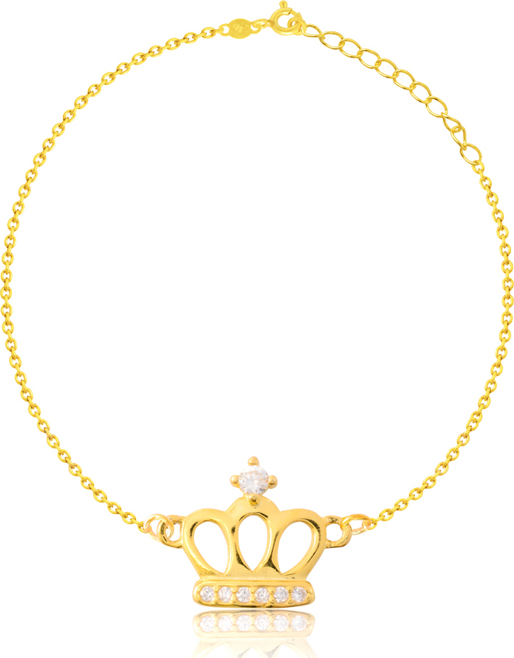 Βραχιόλι με κορώνα από ασήμι