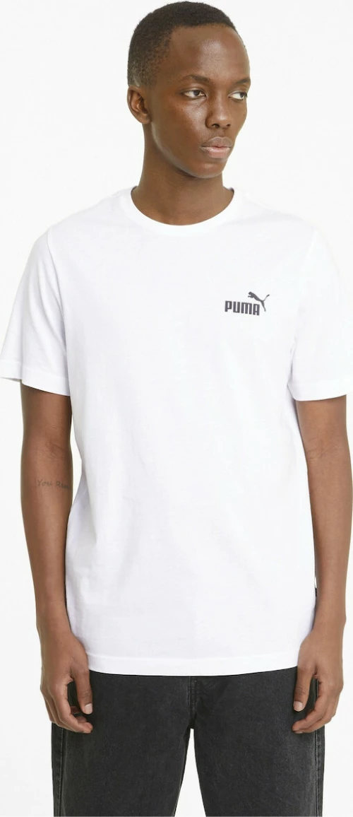 Puma Essentials Small Logo Ανδρικό T-Shirt 586668-02 Puma White