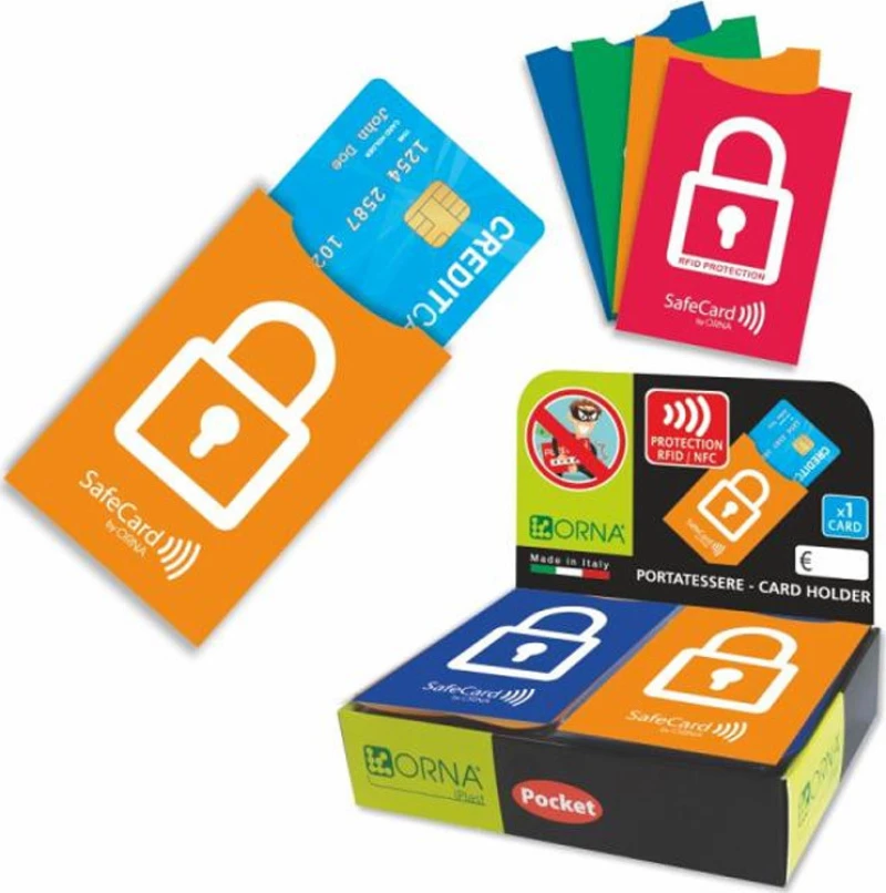 Θήκη Χρωματιστή Για Πιστωτική Κάρτα Orna Rfid Secure Μονή - Orna