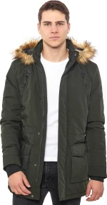 Vainas Leather Apollon Μπουφάν Παρκά για Χειμώνα Χακί