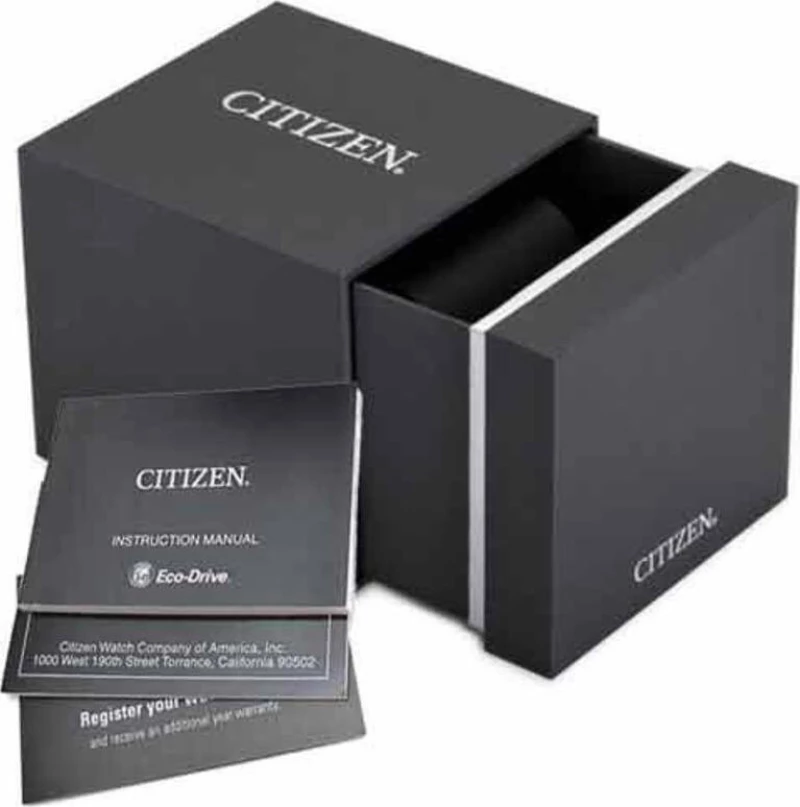 Citizen Ρολόι Χρονογράφος με Μεταλλικό Μπρασελέ σε Μαύρο χρώμα