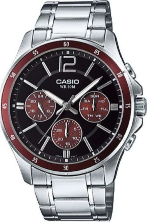 Casio Ρολόι με Μεταλλικό Μπρασελέ σε Ασημί χρώμα