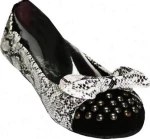 Μπαλαρίνα Footzyfolds Bali Rivet white-black