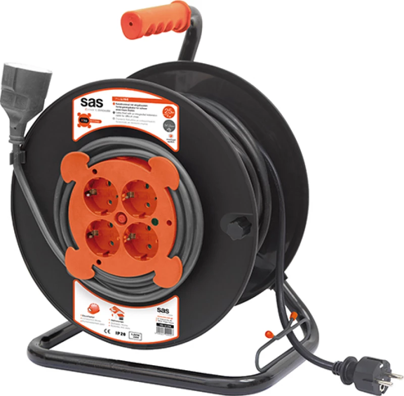 SAS REEL ΧΤRΑ 25m 3x1.5mm² Μαύρο