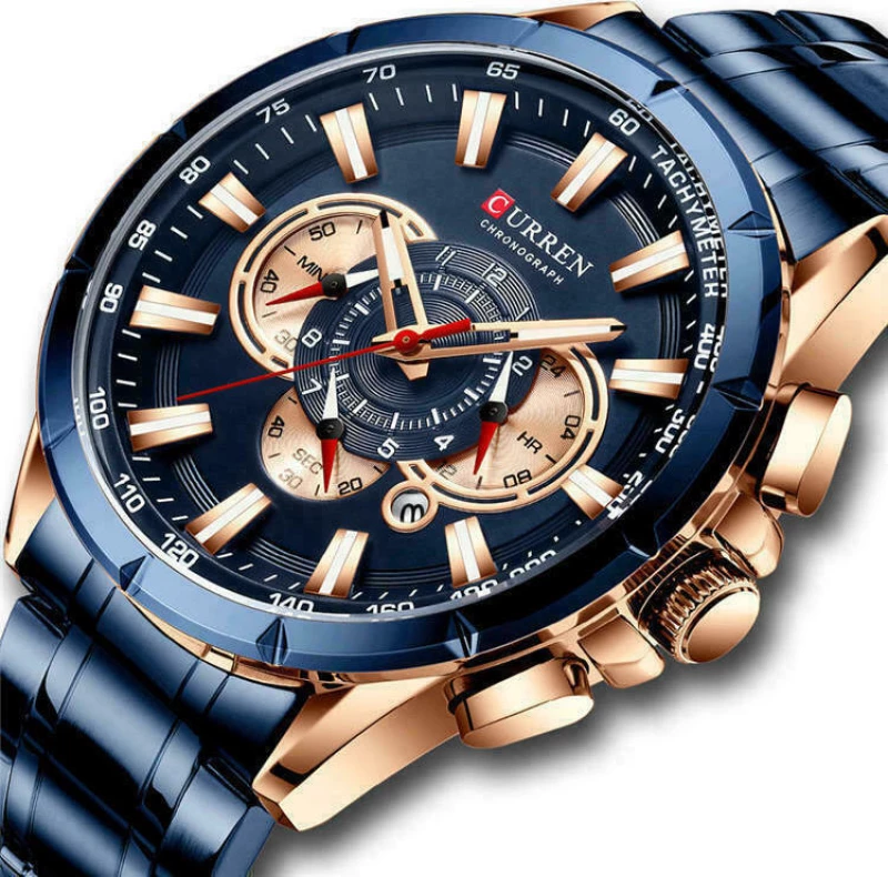 Curren 8363 Rose Gold/Blue