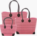 Σετ 3 καλαθιών για την θάλασσα (940-005-pink)