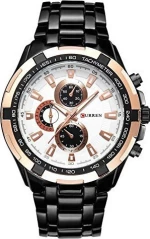 Curren 8023 Black / White / Gold