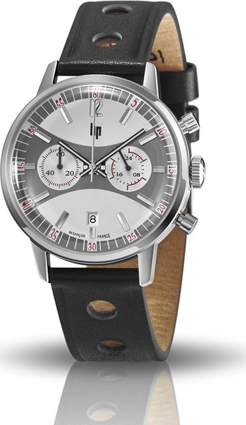 LIP 671801 Ralley Fred Lip Black Leather Chronograph