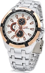 Curren 8023 Silver / White / Rose Gold