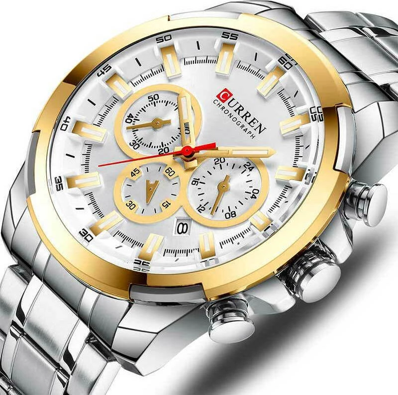 Ανδρικό Ρολόι Curren 8361 με χρονογράφους Silver-White