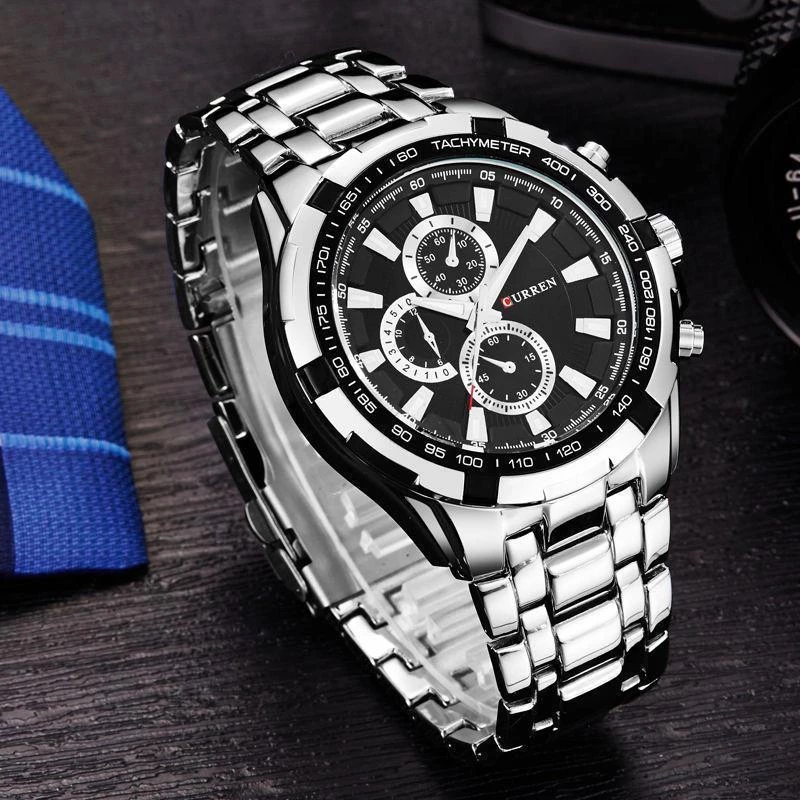 Curren 8023 Silver / Black