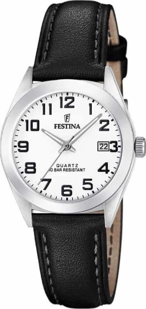 Γυναικείο Ρολόι Festina Black Leather Strap F20447/1