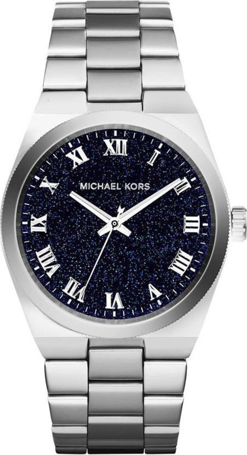 Michael Kors Channing Midnight Blue Shimmer Dial Stainless Steel Ladies