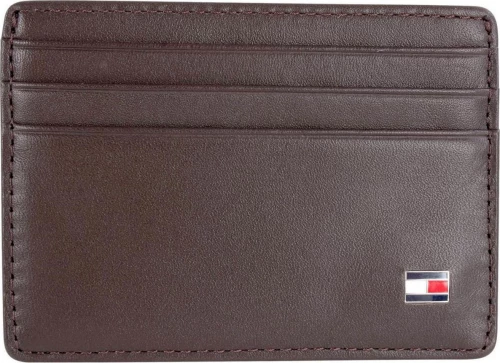 Tommy Jeans Men'S Leather Card Holder Am0Am00653-041 Brown