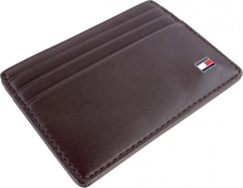 Tommy Jeans Men'S Leather Card Holder Am0Am00653-041 Brown