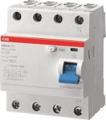 Ρελέ διαφυγής τριφασικό 4x100A 30mA F204A-100/0.03 ABB