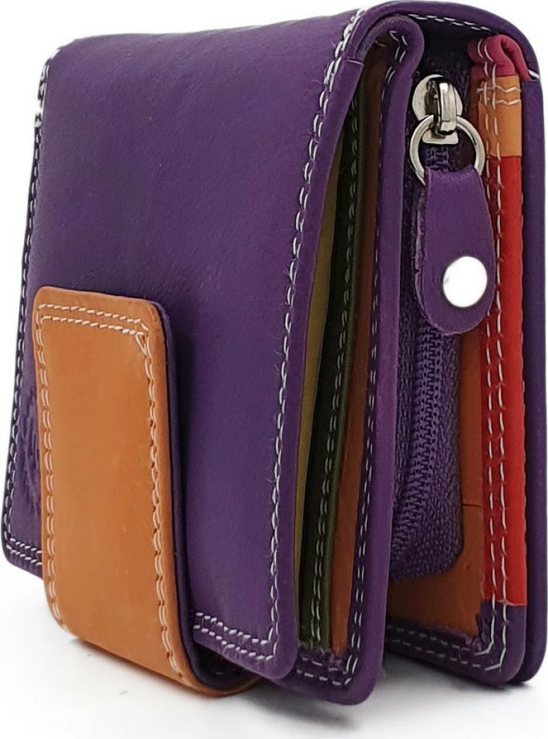 Δερμάτινο Γυναικείο Πορτοφόλι Purple CM025