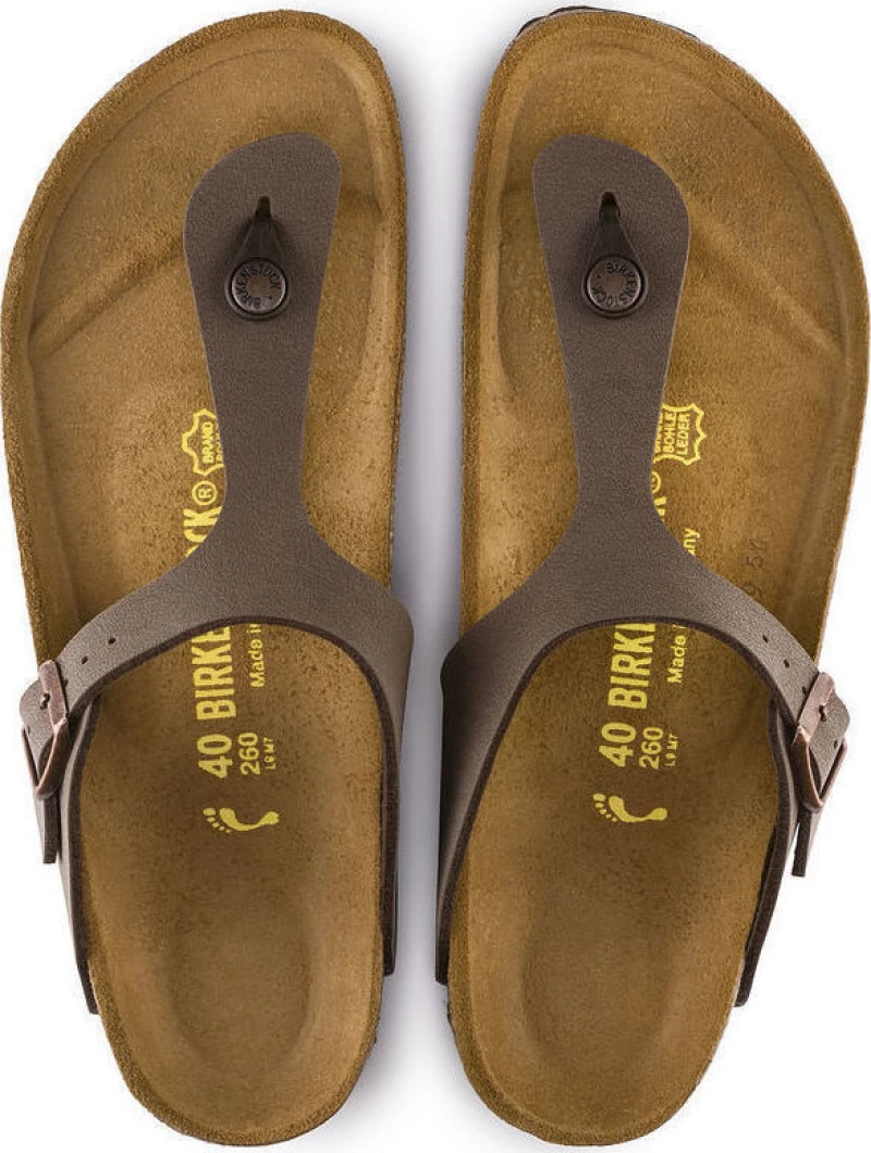 Birkenstock Gizeh Birko-Flor Nubuck Regular Fit Mocca