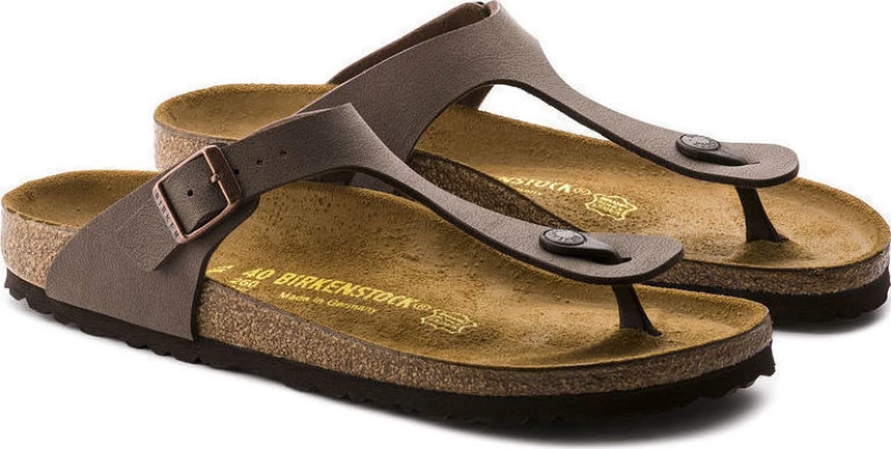 Birkenstock Gizeh Birko-Flor Nubuck Regular Fit Mocca