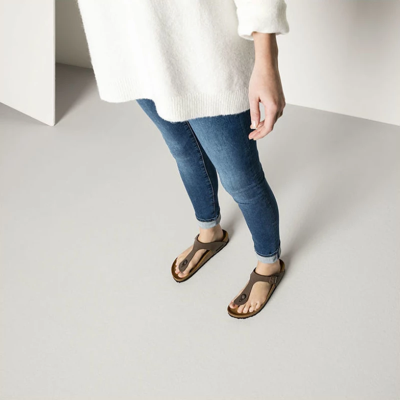 Birkenstock Gizeh Birko-Flor Nubuck Regular Fit Mocca