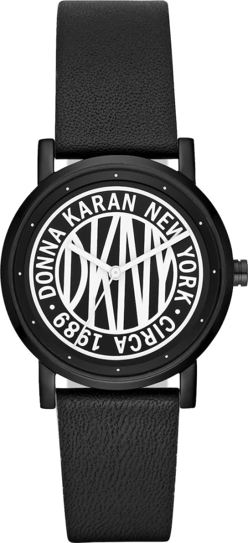 Dkny Γυναικείο Ρολόι Dkny Μαύρο Δερμάτινο Λουράκι Ny2765