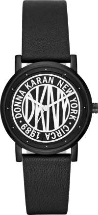 Dkny Γυναικείο Ρολόι Dkny Μαύρο Δερμάτινο Λουράκι Ny2765
