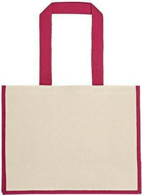 Ubag Sunset Δίχρωμη Τσάντα 100% Βαμβάκι 42X33X20Εκ 28L Natural/Fuchsia