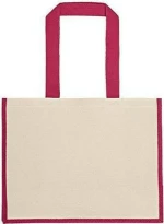 Ubag Sunset Δίχρωμη Τσάντα 100% Βαμβάκι 42X33X20Εκ 28L Natural/Fuchsia