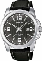 Casio Ρολόι MTP-1314L-8AV με Δερμάτινο Λουράκι σε Μαύρο χρώμα