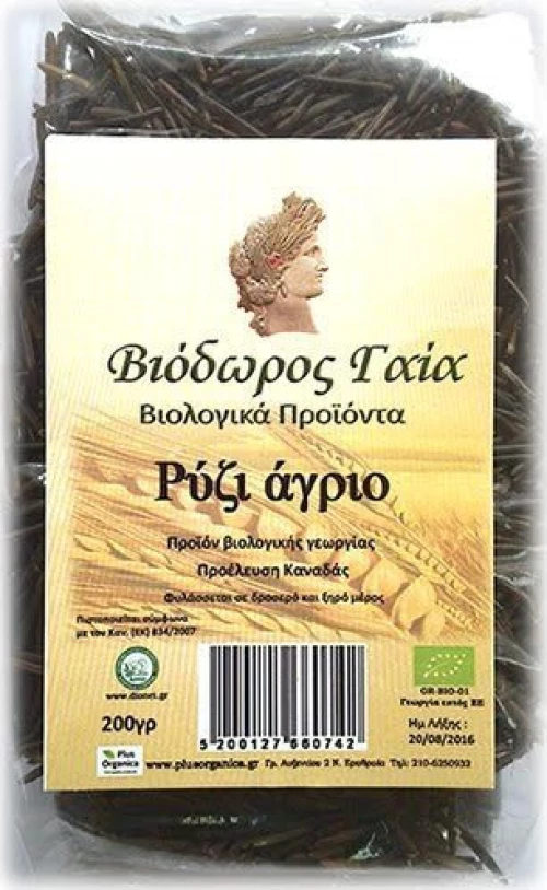 Βιόδωρος Γαία Ρύζι Άγριο 200gr