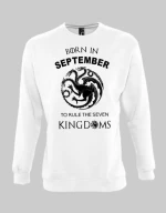 Born in September Sweatshirt - WHITE