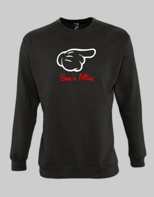 She's Mine Sweatshirt - BLACK