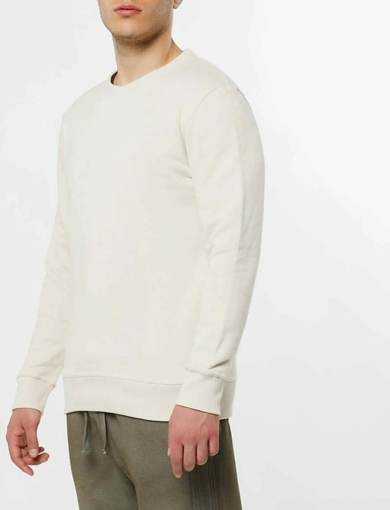 Crew Neck Sweatshirt Cream
