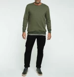 Crew Neck Sweatshirt Khaki