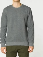 Crew Neck Sweatshirt Melange Grey