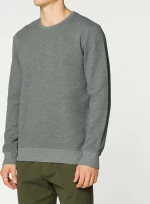 Crew Neck Sweatshirt Melange Grey