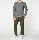 Crew Neck Sweatshirt Melange Grey