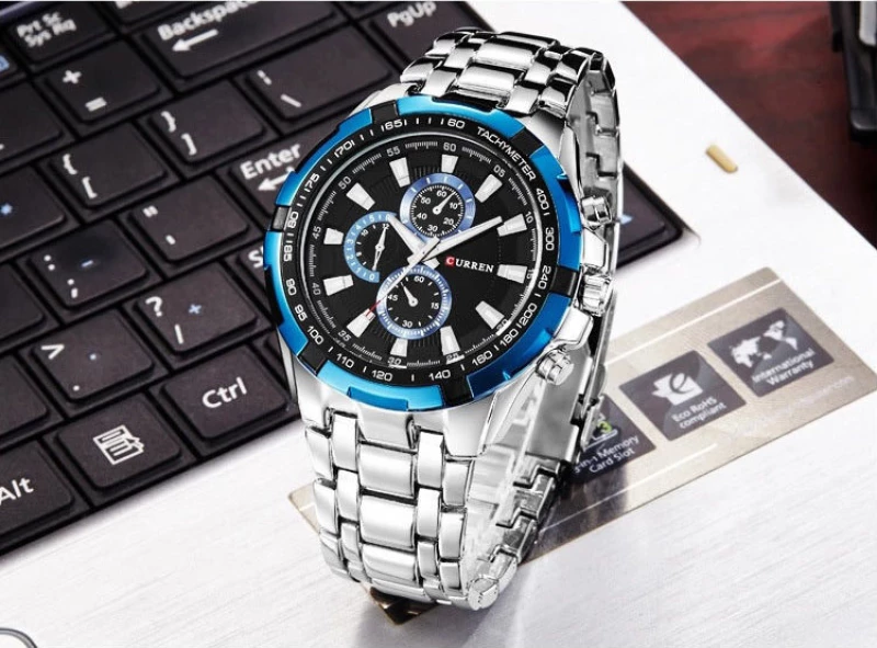 Curren 8023 Silver / Blueblack