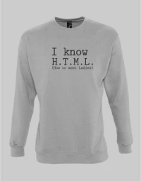 I know HTML Sweatshirt - GREY MELANGE