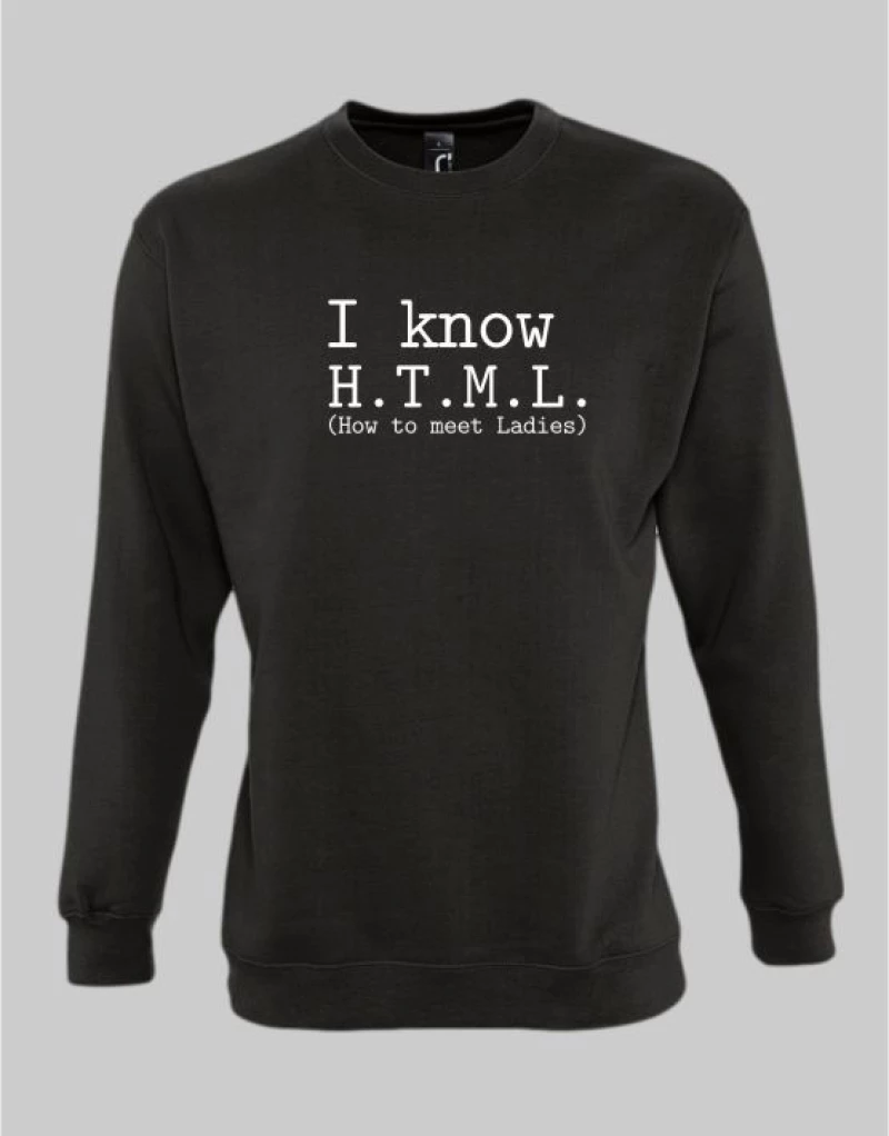 I know HTML Sweatshirt - GREY MELANGE