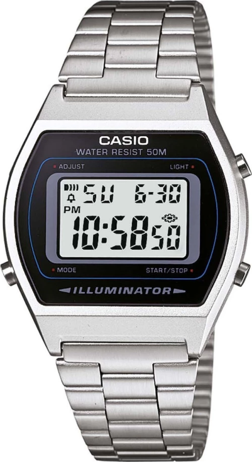 Casio Ψηφιακό Ρολόι με Μεταλλικό Μπρασελέ σε Ασημί χρώμα