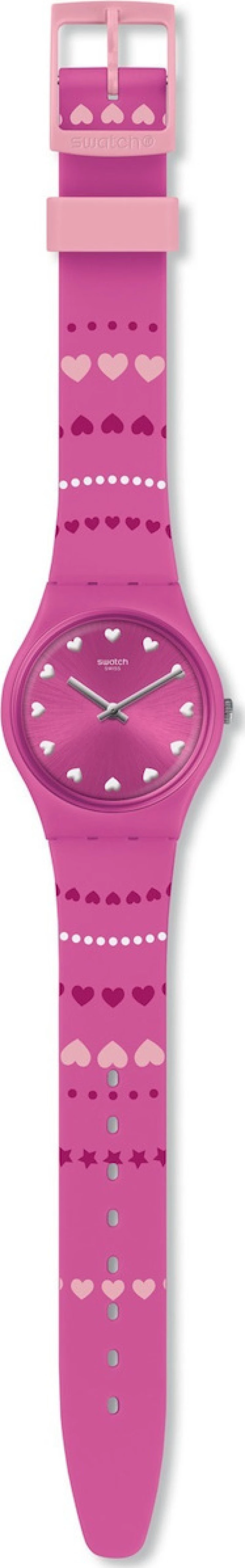 Swatch Coeur De Manege Gp160 Fuchsia Silicone Strap