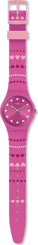 Swatch Coeur De Manege Gp160 Fuchsia Silicone Strap