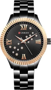 Curren 9009 Black / Rose Gold