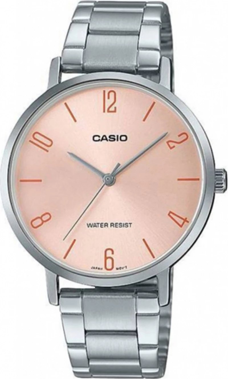Casio Ρολόι Dress με Μεταλλικό Μπρασελέ σε Ασημί χρώμα