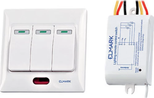 Elmark Smart Home Rf Διακόπτης Τηλεχειριστήριο Με 3 Κανάλια