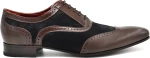 Oxfords suede και δέρμα PACO MILAN Καφέ - Μπλέ Άνδρας Oxfords 4356